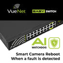 VueNet EasySwitch 16 Port - 100mbps PoE Network Switch