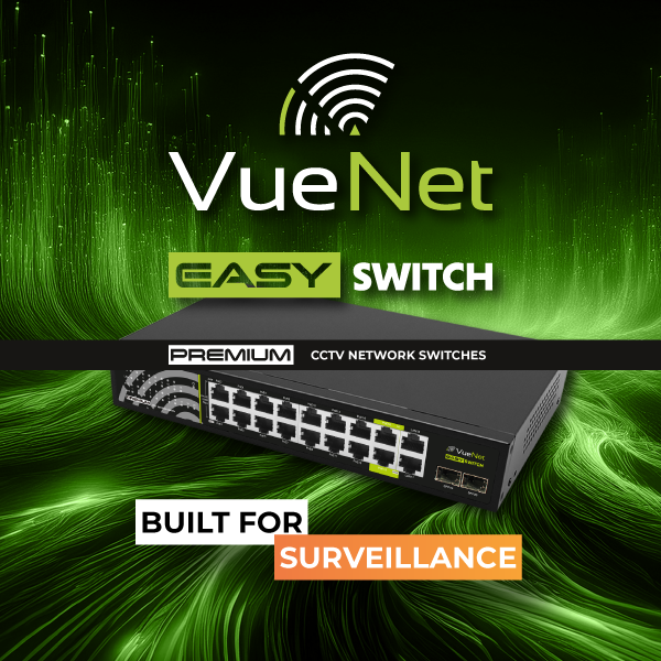 VueNet EasySwitch PRO 16 Port - 1000mbps PoE Network Switch