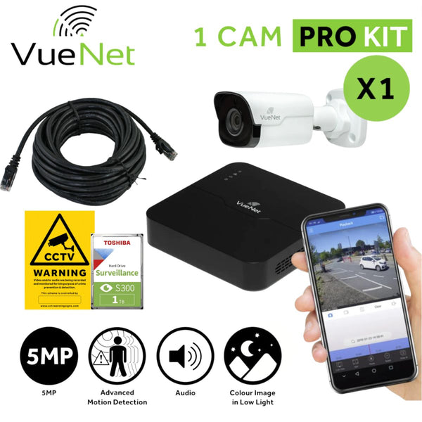 VueNet 1 Camera Fixed Audio Bullet Kit