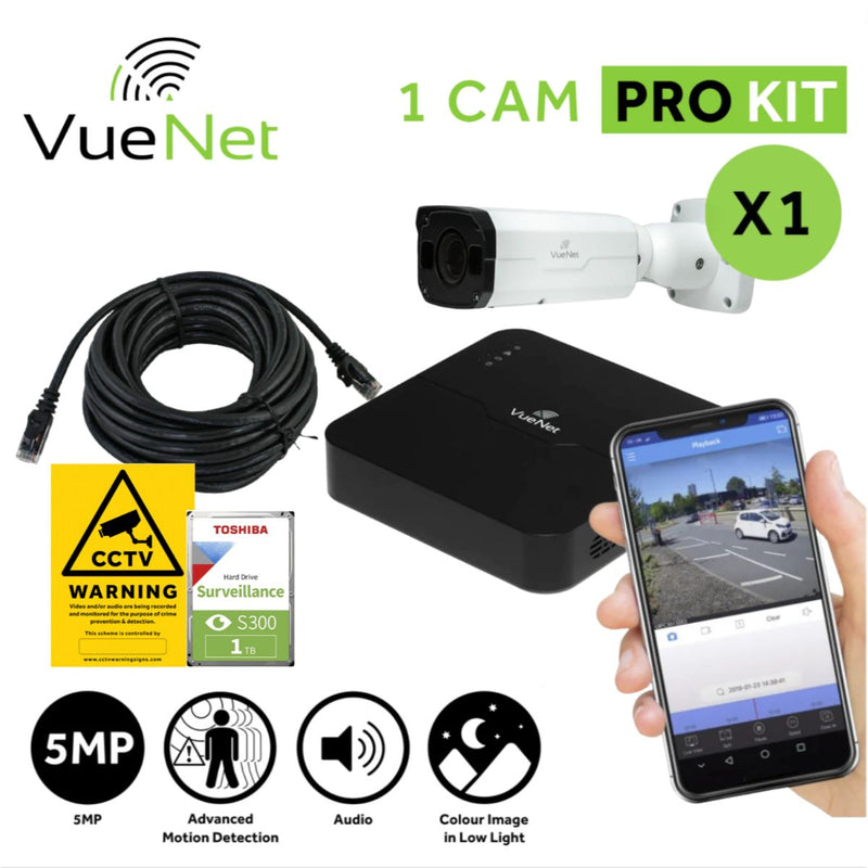 VueNet 1 Camera Pro Varifocal Bullet Kit