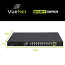 VueNet EasySwitch 24 Port - 100mbps PoE Network Switch