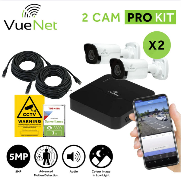 VueNet 2 Camera Fixed Audio Bullet Kit