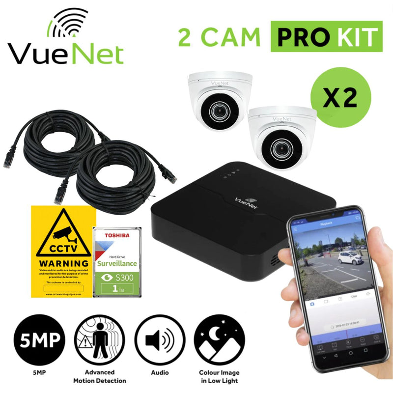 VueNet 2 Camera Varifocal Pro Audio Turret Kit