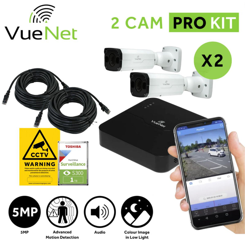 VueNet 2 Camera Varifocal Pro Bullet Kit