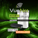 VueNet EasyExtend 4 Port - External PoE Powered Range Extender +130M