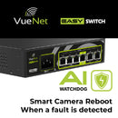 VueNet EasySwitch 4 Port - 100mbps PoE Network Switch