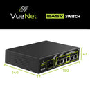 VueNet EasySwitch 4 Port - 100mbps PoE Network Switch