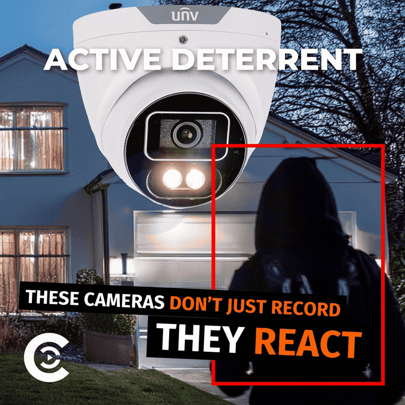 UNV Tri-Guard 1+ Turret - 8MP Dual-light Camera with Wise ISP (Next Gen Tri-Guard 1)