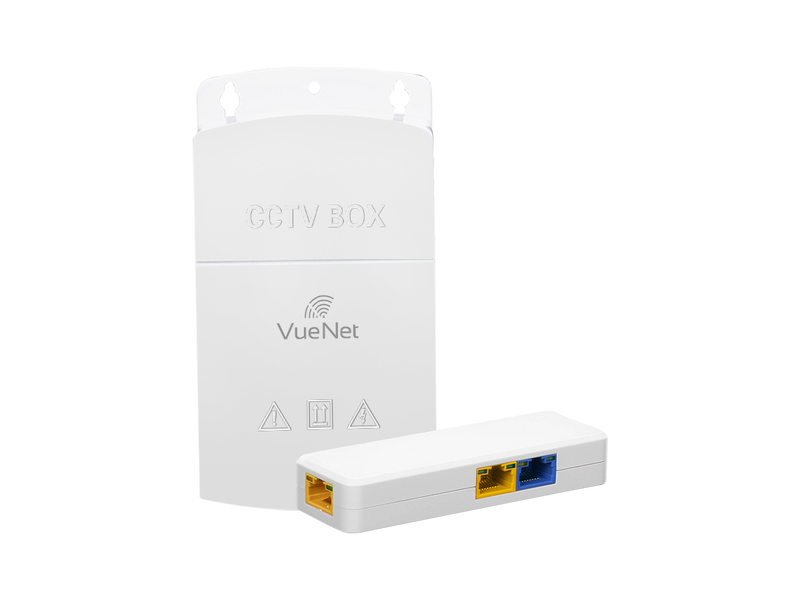 VueNet EasyExtend 2 Port - External PoE Powered Range Extender +130M