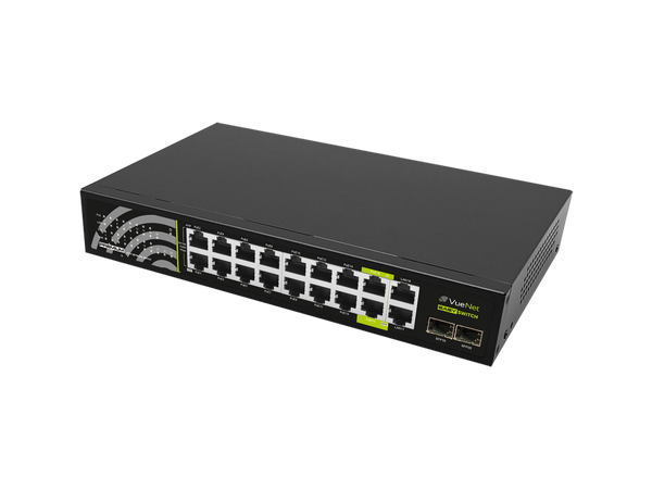 VueNet EasySwitch PRO 16 Port - 1000mbps PoE Network Switch