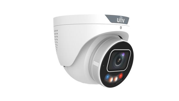 UNV Tri-Guard 3.0 Turret Camera (8MP/2.8mm) with Audio & Light Alarms and Wise-ISP Full Colour Night Vision
