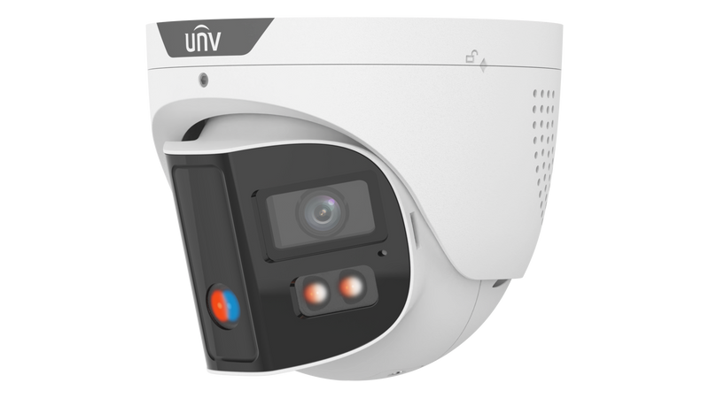 UNV Tri-Guard 2.0 OmniView Turret - 8MP Dual Lens Camera with 180° Range