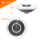 UNV OmniView Fisheye Dome (6MP/360° Range) with Wise ISP