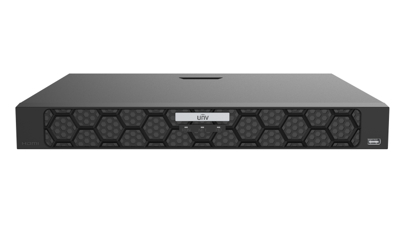 UNV Recorder - 16 Channel NVR - AI, 4K, 2 HDD | PRO IQ [NVR502-16B-P16-IQ]