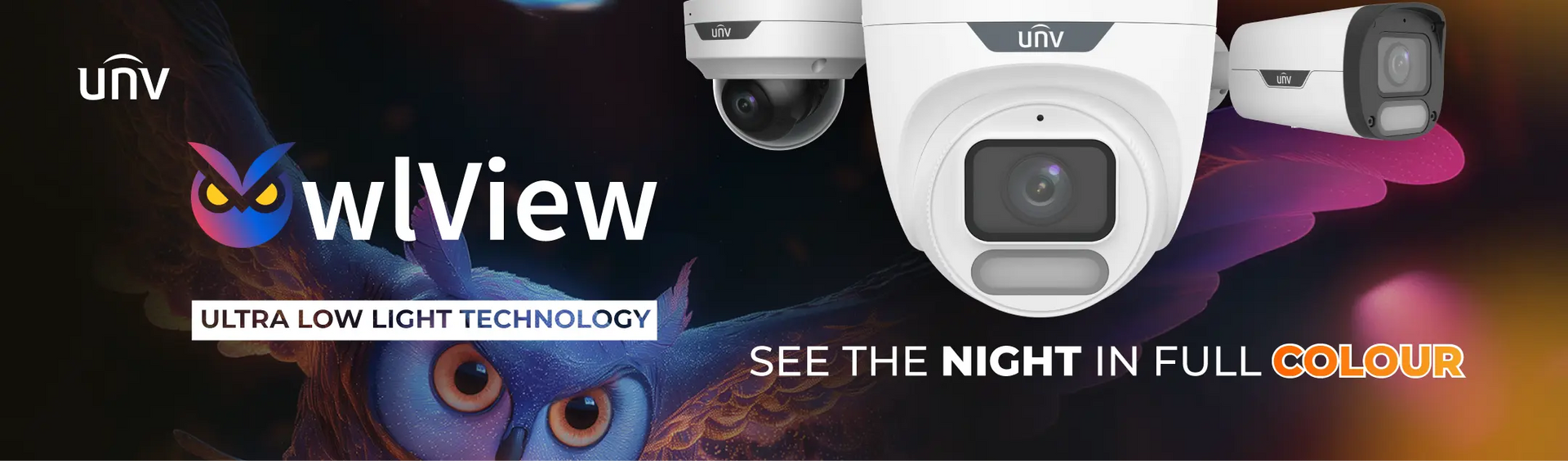 UNV OwlView Turret Camera (4MP) with Wise-ISP Full Colour Night Vision