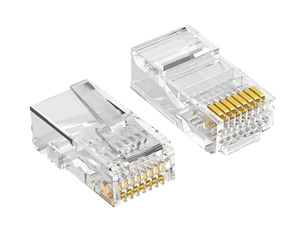 VueNet Easycrimp/push through CAT5 RJ45 Connectors | Bag x100
