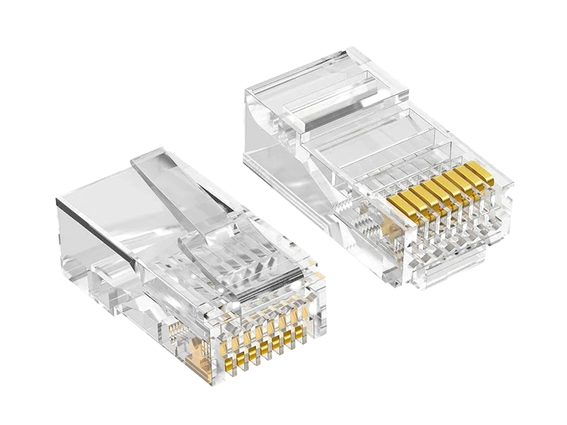 VueNet Easycrimp/push through CAT5 RJ45 Connectors | Bag x100