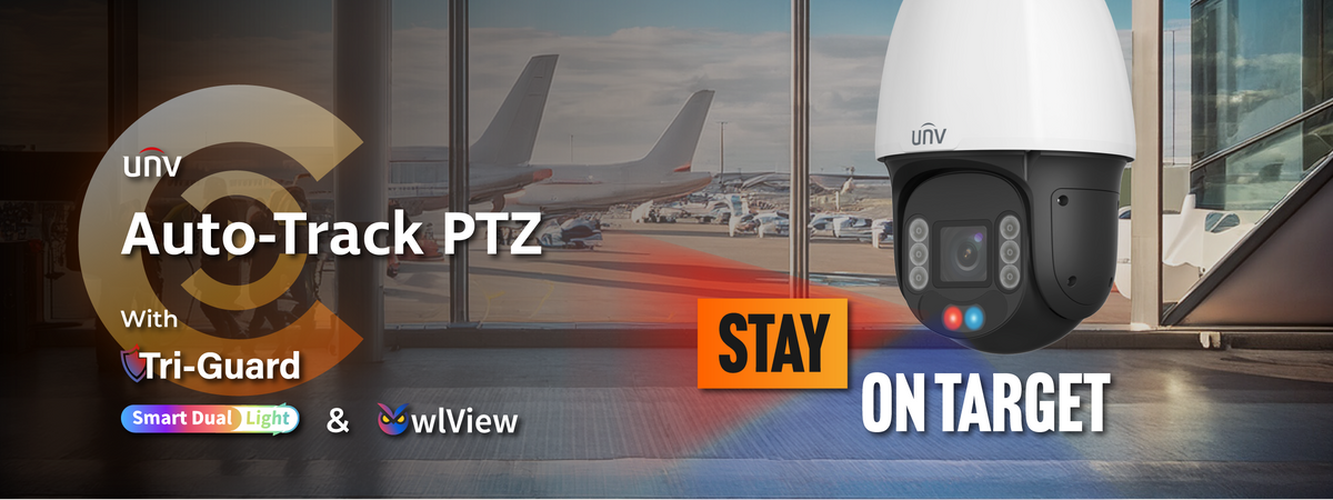 UNV Auto-Track PTZ (8MP) with Tri-Guard OwlView and Smart Dual Light