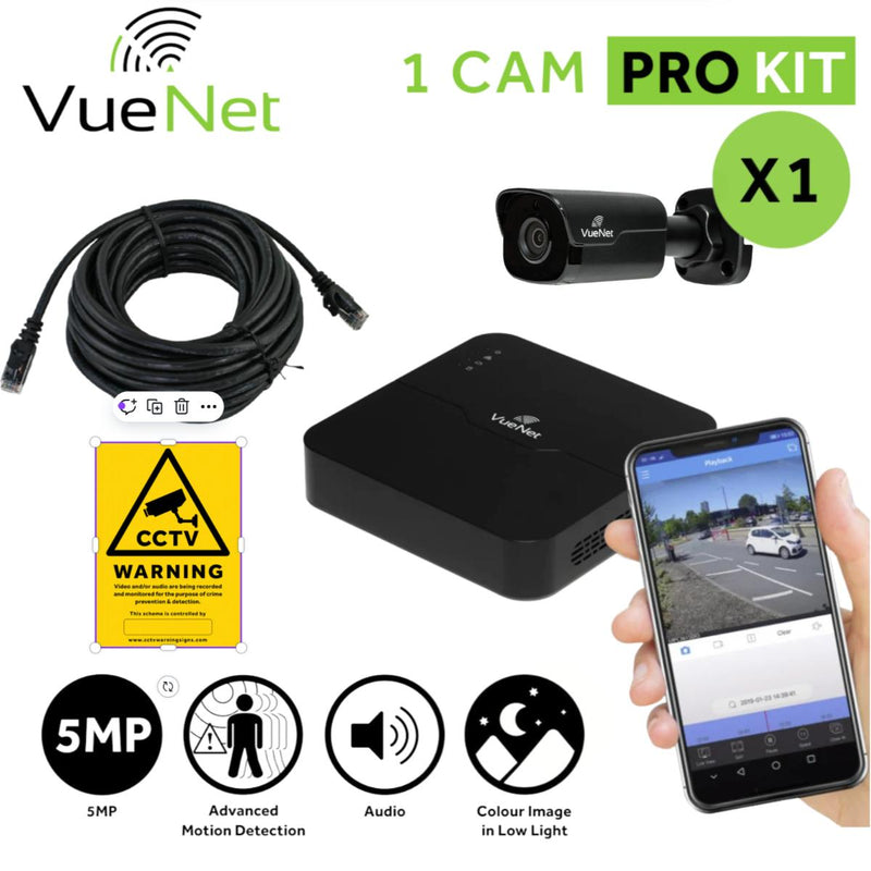 VueNet 1 Camera Fixed Audio Bullet Kit