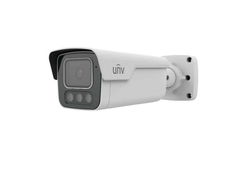 UNV AI Active Detterrence 5MP 2.8mm Fixed Bullet With Built In Microphone and Speaker