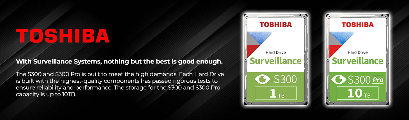 Toshiba S300 PRO Surveillance Hard Drive For Recorders