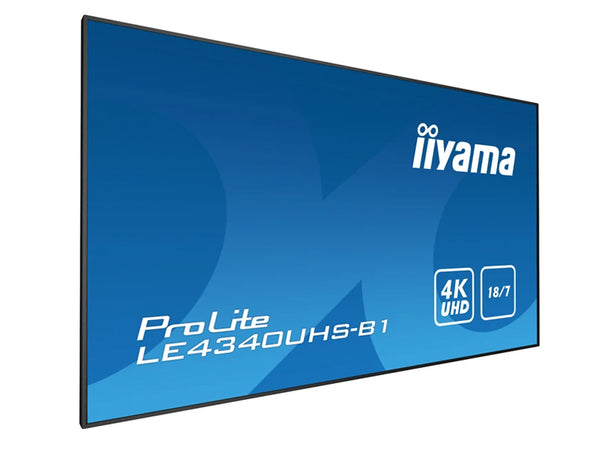 43" 4K Iiyama ProLite LE4340UHS-B1 CCTV Monitor